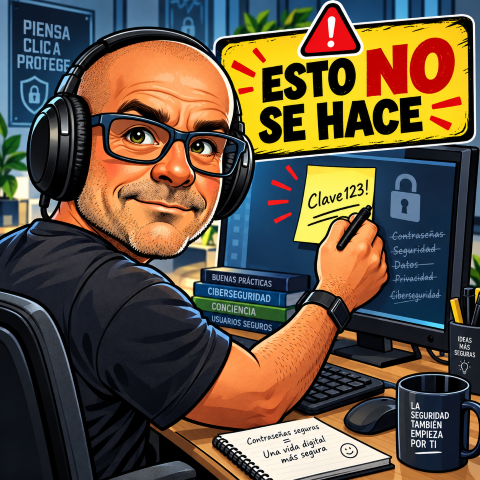 No apuntes contraseñas en un post-it